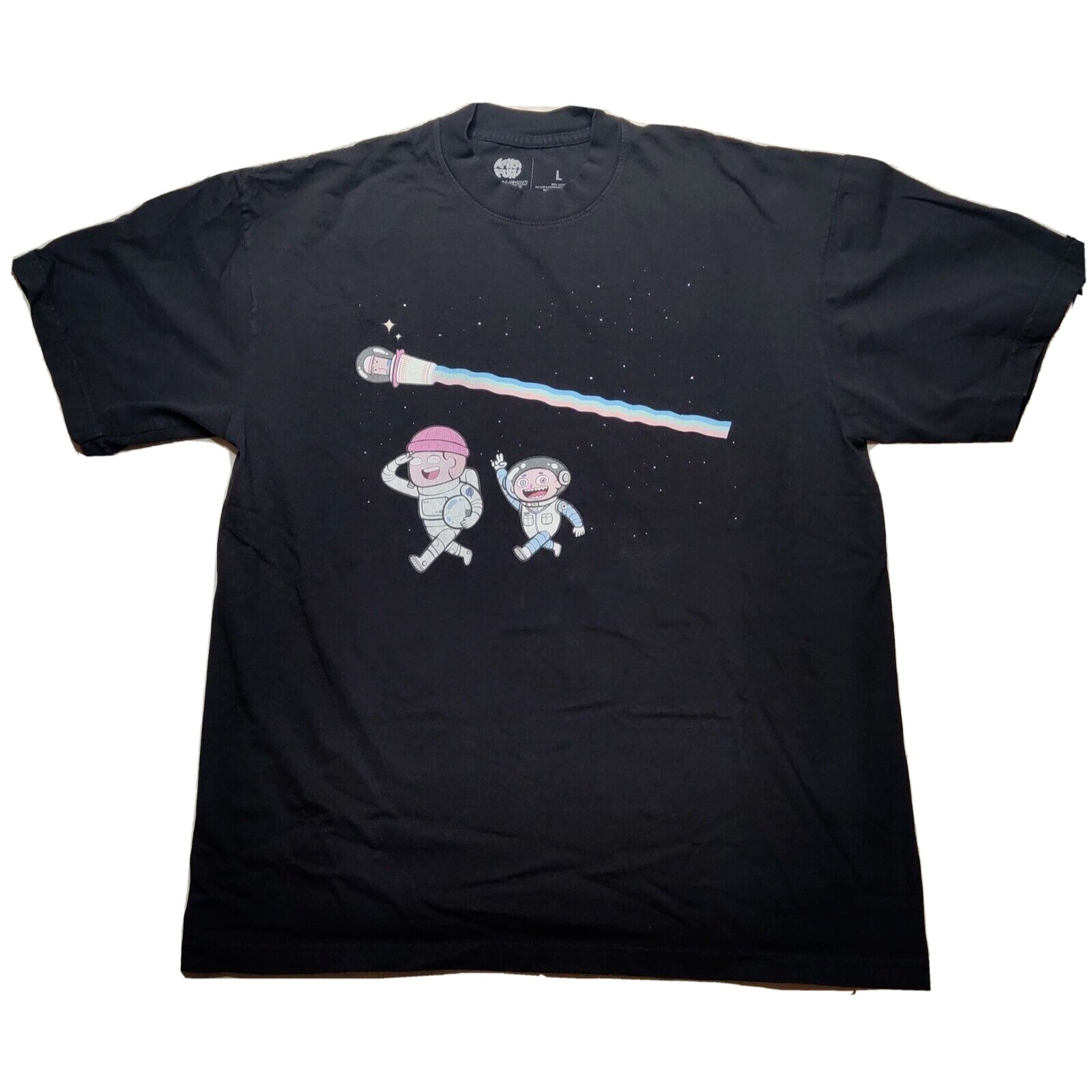 Karafuru X Noodles X Mindblowon Universe Men Large Black Double-Sided T-Shirt